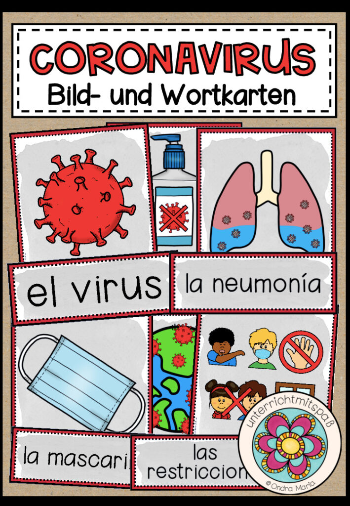 CORONA VIRUS – Bild- und Wortkarten (Spanisch)