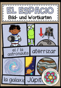 EL ESPACIO (Weltraum) – Bild- und Wortkarten (Spanisch)