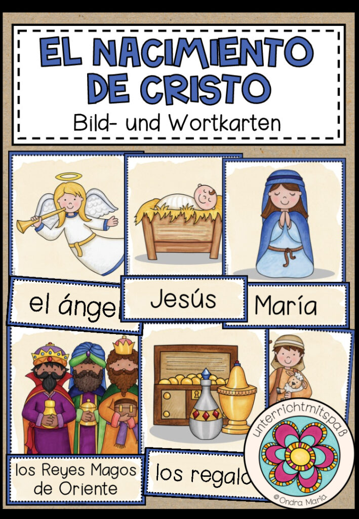 EL NACIMIENTO DE CRISTO – Bild- und Wortkarten (Spanisch)