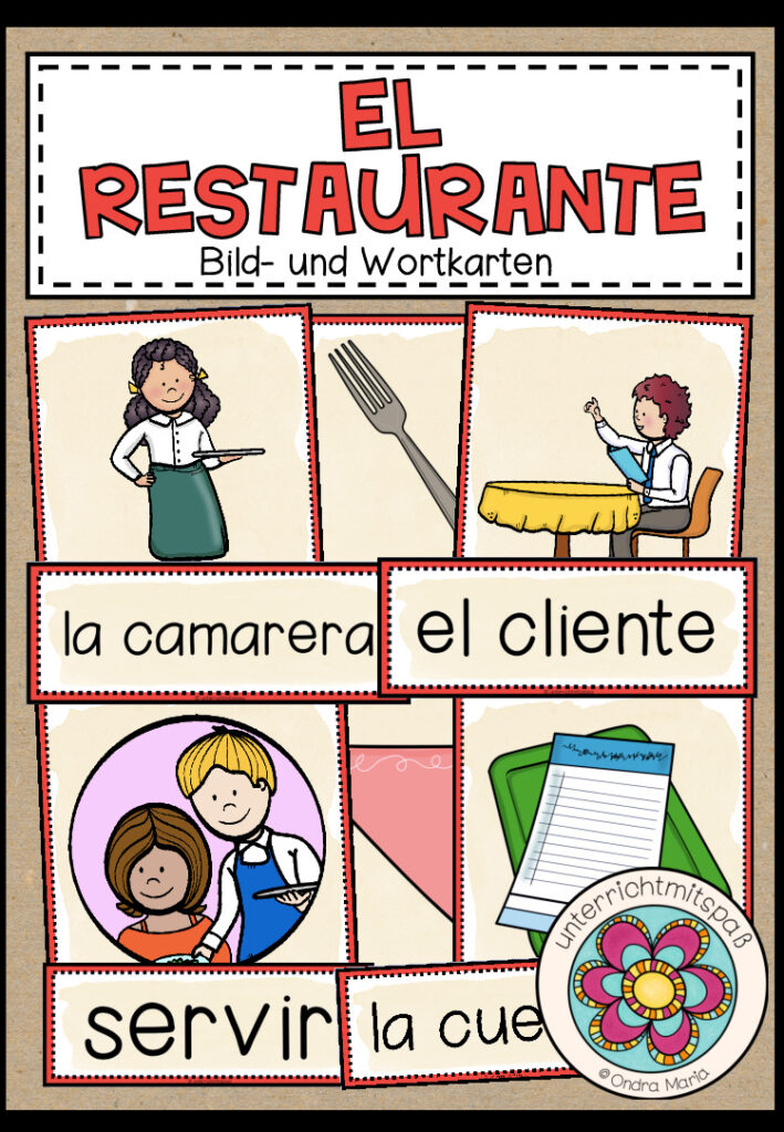 EL RESTAURANTE – Bild- und Wortkarten (Spanisch)