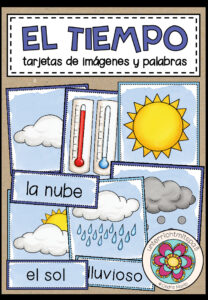 EL TIEMPO (Wetter) – Bild- und Wortkarten (Spanisch)