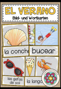 EL VERANO (Sommer) – Bild- und Wortkarten (Spanisch)