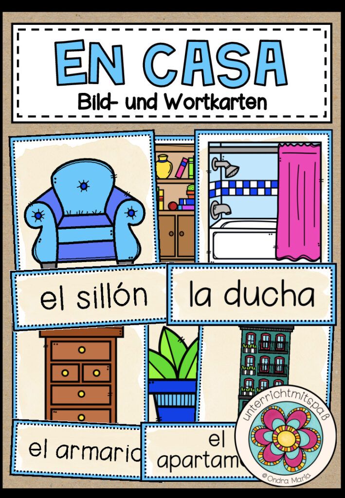 EN CASA (Zuhause) – Bild- und Wortkarten (Spanisch)