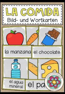 LA COMIDA (Lebensmittel) – Bild- und Wortkarten (Spanisch)