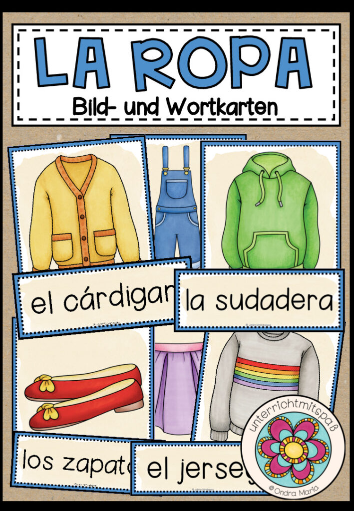 LA ROPA – Bild- und Wortkarten (Spanisch)