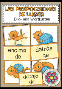 LAS PREPOCISIONES DE LUGAR – Bild- und Wortkarten (Spanisch)