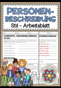 PERSONENBESCHREIBUNG – Arbeitsblatt für einen besseren Stil