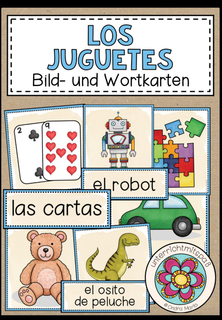 LOS JUGUETES (Spielzeug) – Bild- und Wortkarten (Spanisch)