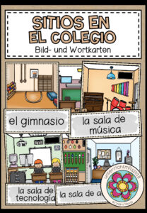SITIOS EN LA ESCUELA (in der Schule) – Bild- und Wortkarten (Spanisch)
