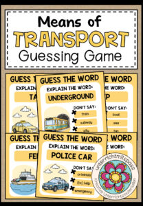 MEANS OF TRANSPORT – Guess the word