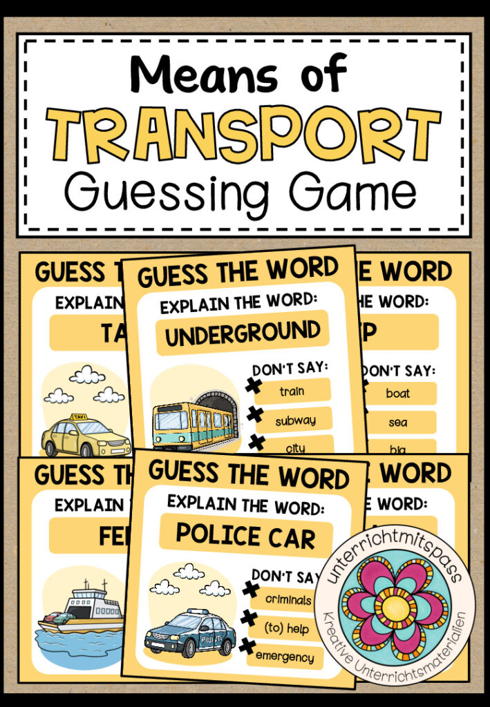 MEANS OF TRANSPORT – Guess the word