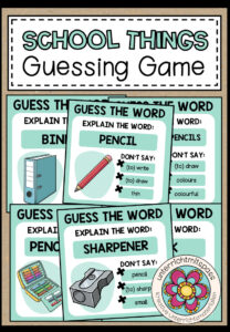 SCHOOL THINGS – Guess the word