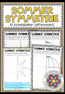 SOMMER SYMMETRIE – 10 Arbeitsblätter (differenziert)