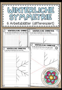 WINTERLICHE SYMMETRIE – 6 Arbeitsblätter (differenziert)
