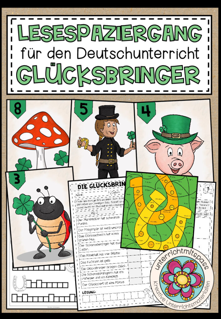 Die Glücksbringer – Lesespaziergang (5-fach differenziert)