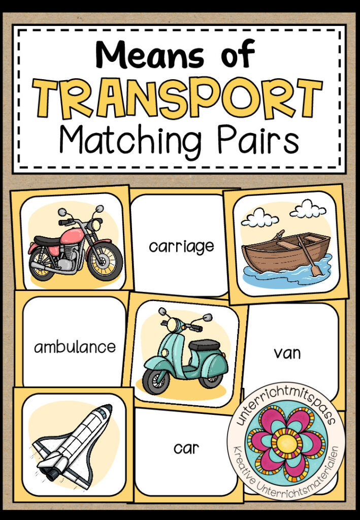 MEANS OF TRANSPORT – Matching Pairs