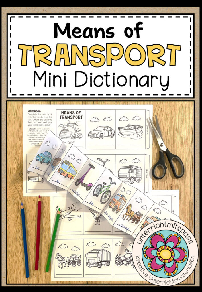 MEANS OF TRANSPORT – Mini Dictionary (Leporello)