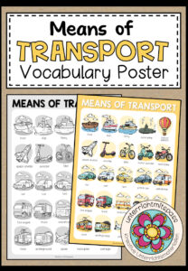 MEANS OF TRANSPORT – Vocabulary Poster