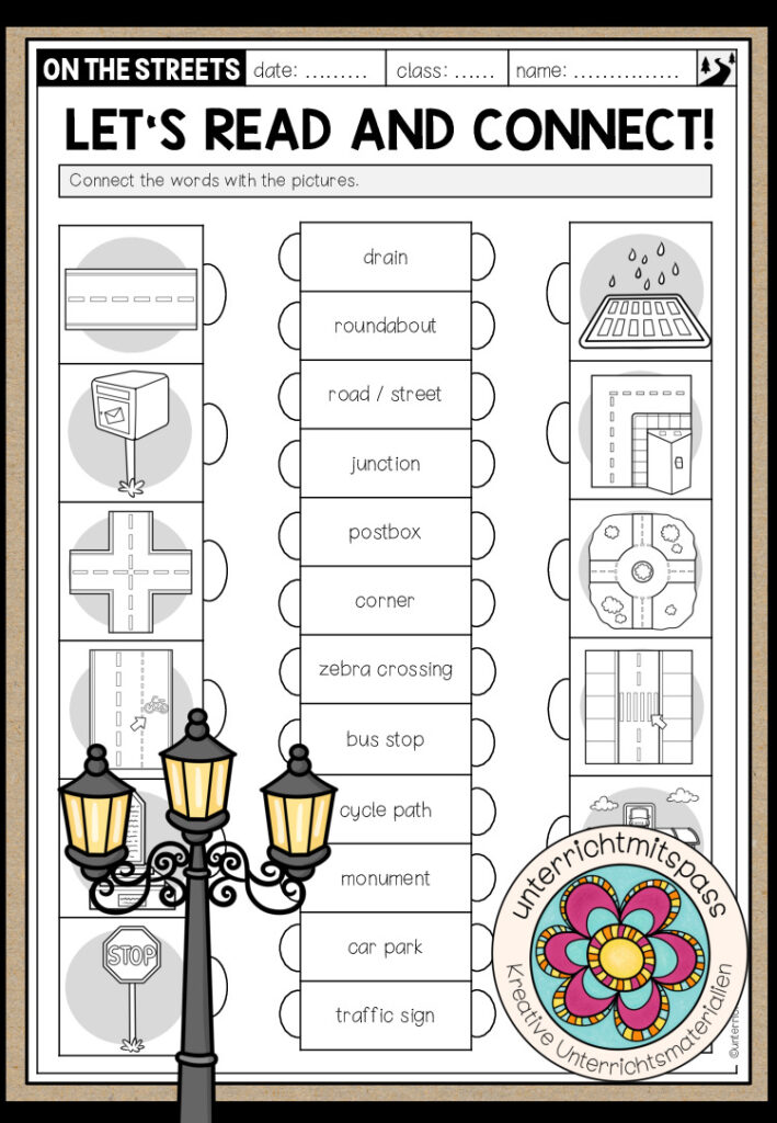 ON THE STREETS – Read and connect (2 Worksheets)