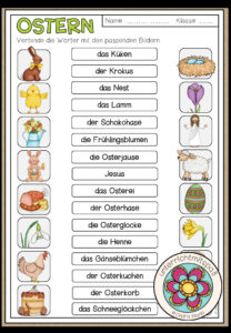 OSTERN – Begriffe Zuordnen (3-fach differenziert)