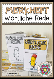 DIE WÖRTLICHE REDE – Merkheft / Faltheft (für den Deutschunterricht)