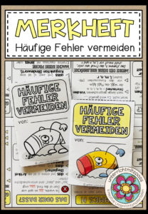 HÄUFIGE FEHLER VERMEIDEN – Merkheft / Faltheft (für den Deutschunterricht)