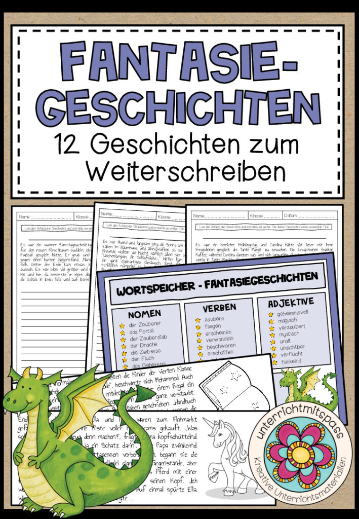 FANTASIEGESCHICHTEN – 12 Geschichtenanfänge zum Weiterschreiben (Deutsch)