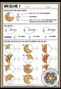 BRÜCHE – Brüche schreiben 1 (Arbeitsblatt)