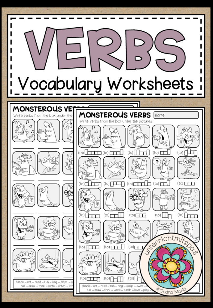 VERBS – Vocabulary Worksheets (differenziert)