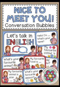 Conversation Bubbles – English for Beginners (+ bearbeitbare Sprechblasen)