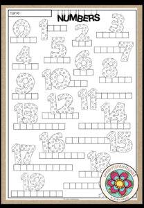 Numbers 1-20 – Working on words