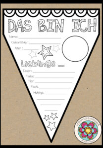 Das bin ich – Wimpel (4 Designs)