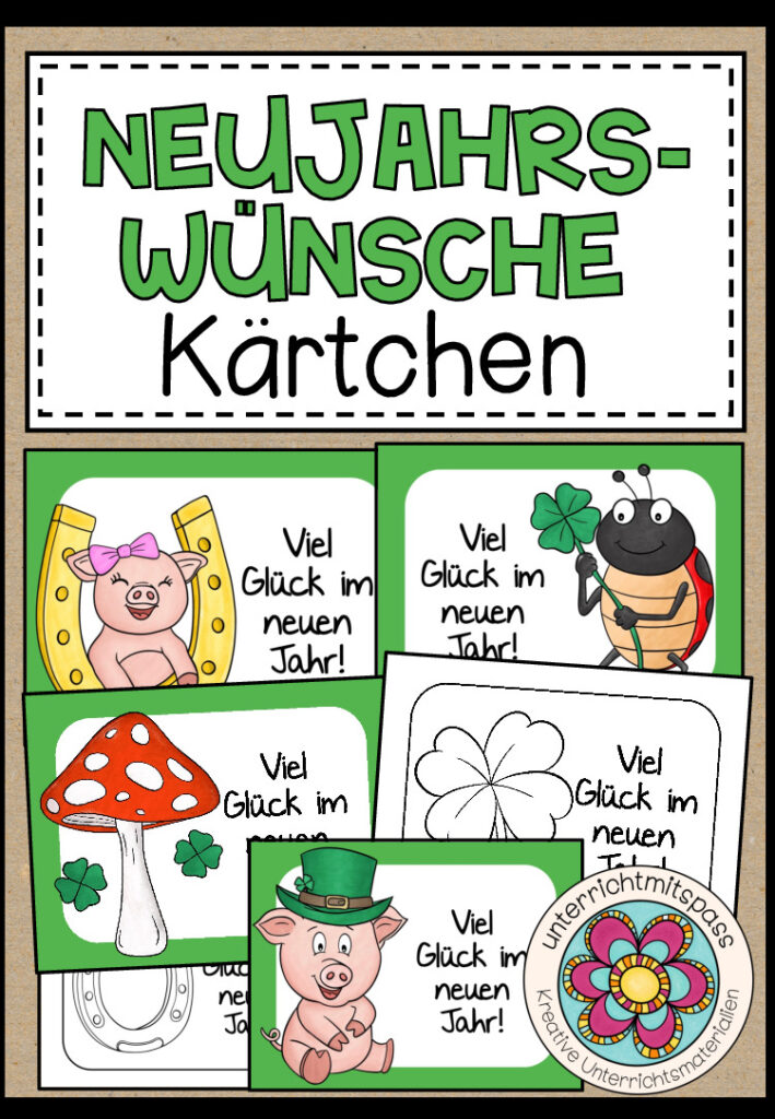 Neujahrswünsche – Kärtchen
