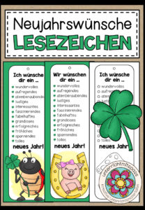 Neujahrswünsche – Lesezeichen (3 verschiedene Versionen)