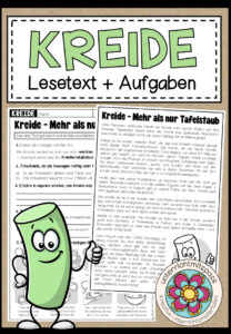 Kreide – mehr als nur Tafelstaub (Lesetext + Arbeitsblatt)
