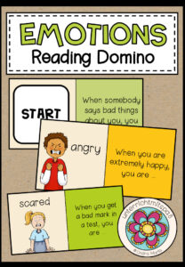 EMOTIONS and FEELINGS – Reading Domino (2-fach differenziert)
