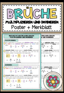 BRÜCHE – Multiplikation und Division (Poster + Merkblatt)