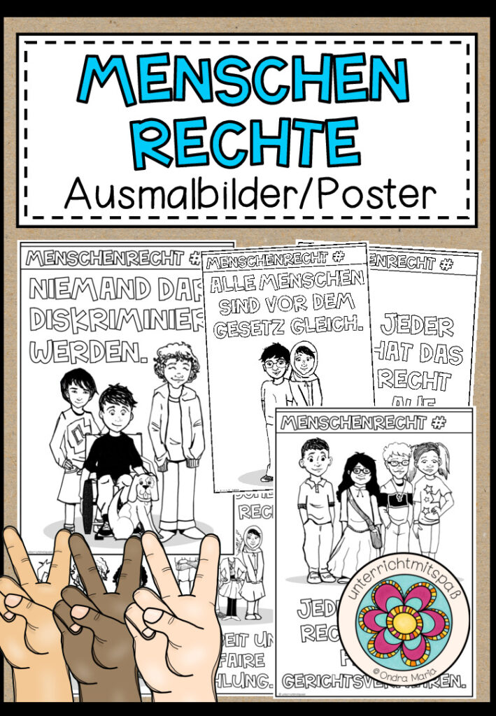 Menschenrechte – Ausmalbilder/Poster