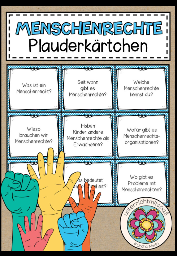 Menschenrechte – Plauderkärtchen