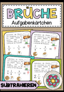 BRÜCHE – Subtraktion (Aufgabenkärtchen)