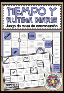 TIEMPO Y RUTINA DIARIA – Plauderbrettspiel in Spanisch