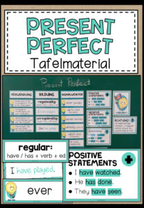 PRESENT PERFECT – Tafelmaterial (2 Versionen)