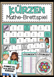 KÜRZEN (von einfachen Brüchen) – Mathe-Brettspiel