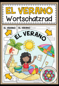 EL VERANO (Sommer) – Wortschatzrad (Spanisch)