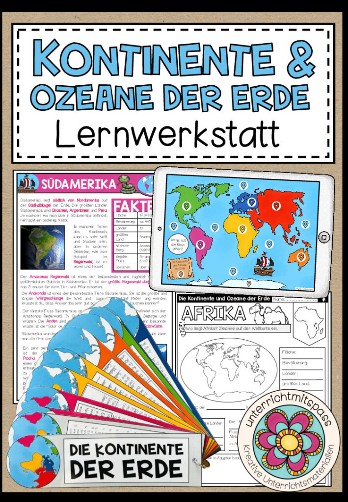 DIE KONTINENTE UND OZEANE DER ERDE – Lernwerkstatt