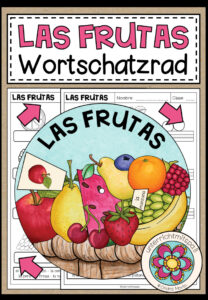 LAS FRUTAS (Früchte und Obst) – Wortschatzrad (Spanisch)