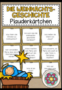 Die Weihnachtsgeschichte – Plauderkärtchen
