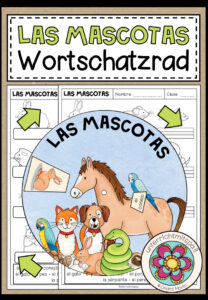 LAS MASCOTAS (Haustiere) – Wortschatzrad (Spanisch)