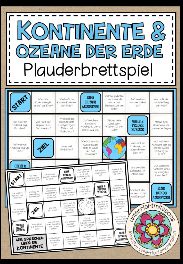 DIE KONTINENTE UND OZEANE DER ERDE – Plauderbrettspiel