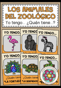 LOS ANIMALES DEL ZOOLÓGICO (Zootiere) – Yo tengo … ¿Quién tiene …? (Spanisch)